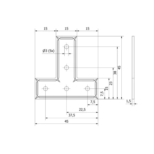 MakerBeamXL T-bracket 