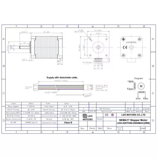 LDO-42STH60-2004MAC 0.9° Max Power