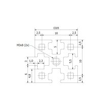 MakerBeamXL 15x15mm profil - 100mm